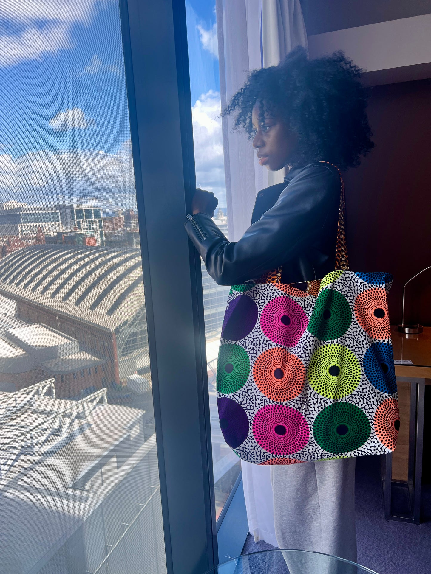 Reversible beach / shopping bag (brown)