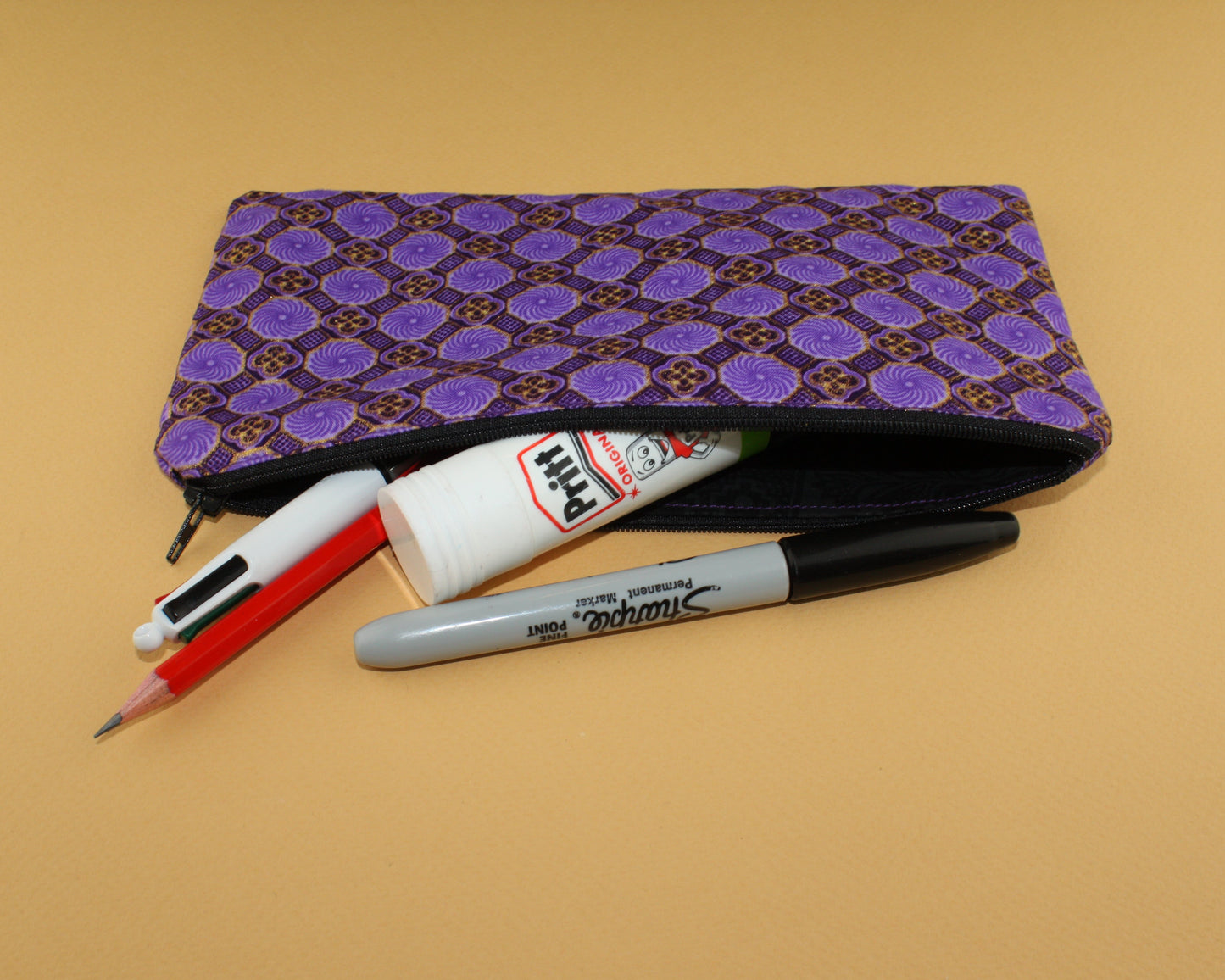 Purple pouch / purse / pencil case