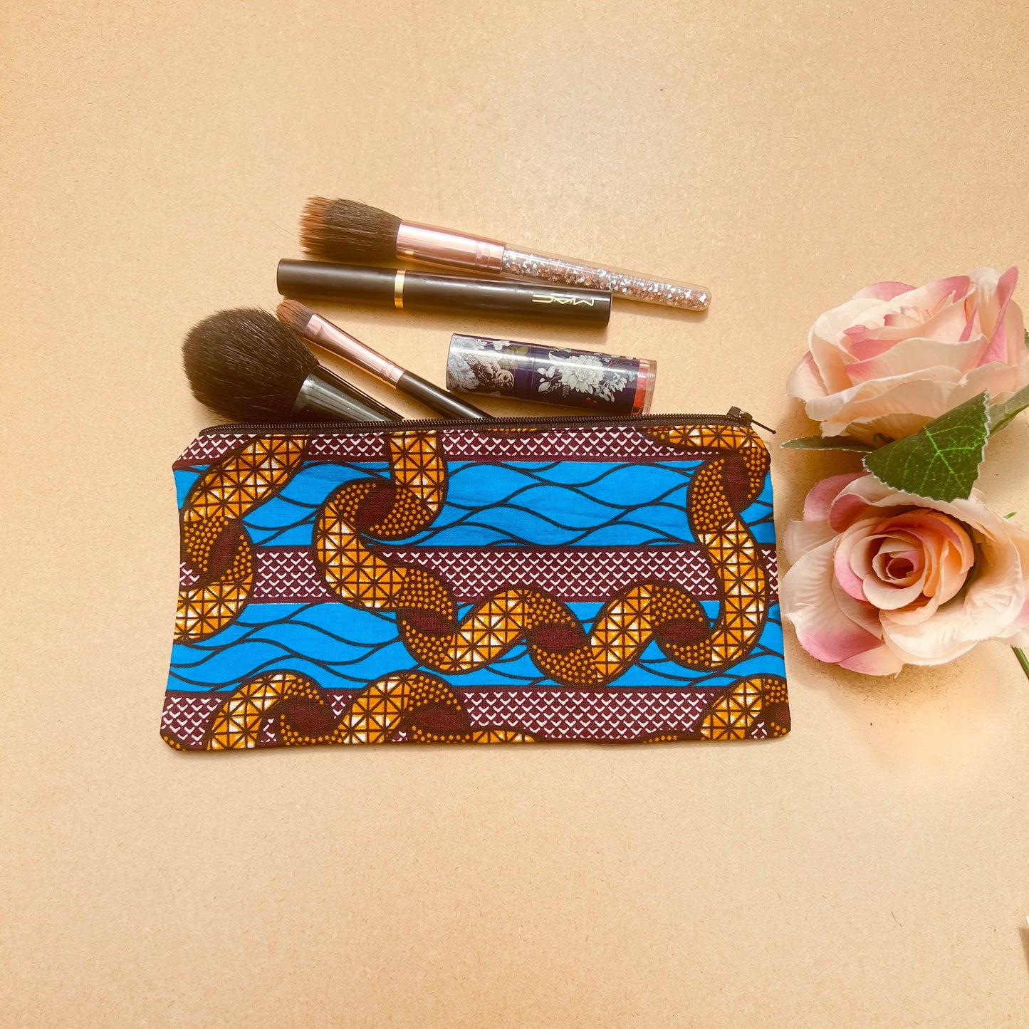 Blue pouch / purse / pencil case